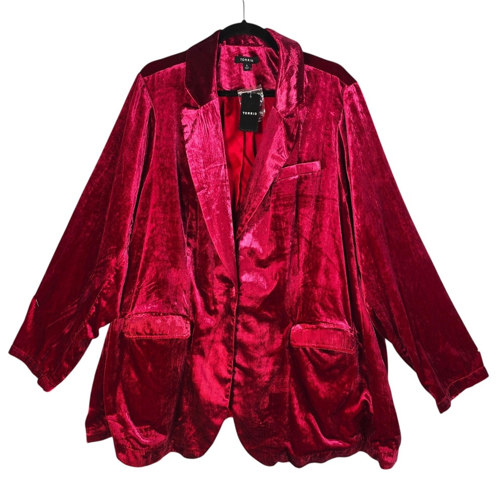torrid Red Velvet Blazer
